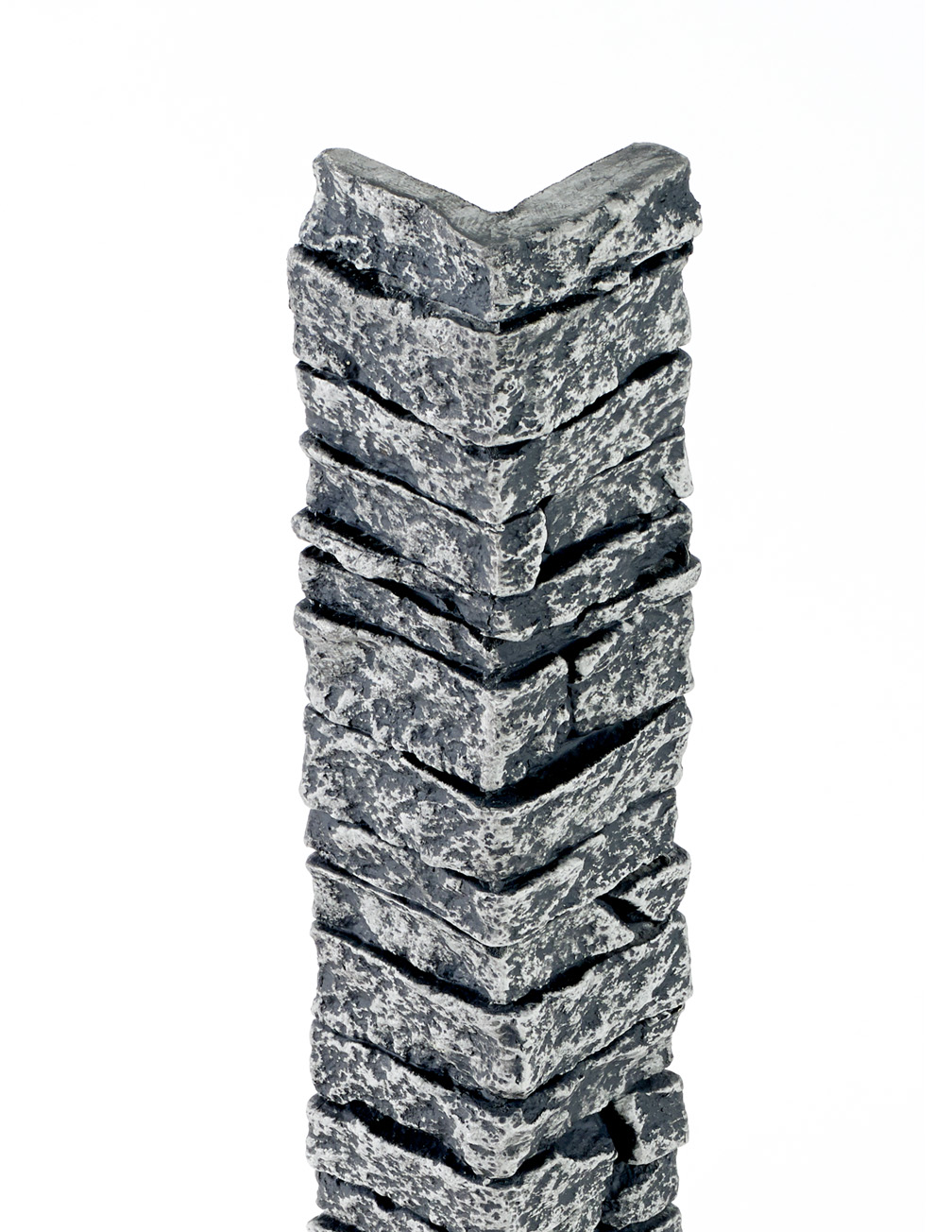 Stacked Stone Corner - Light Gray